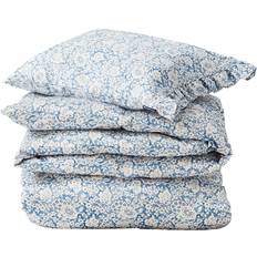 Blommiga Påslakan Lexington Floral Printed Sateen Påslakan Blå, Vit (220x220cm)