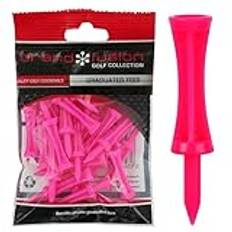 Pink Golf Accessories Brand Fusion Graduated Pink Plastic Tees 39mm