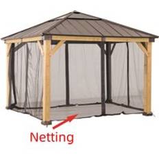 Sunjoy Netting LUMI for Cedar Wood Gazebo Light Tan