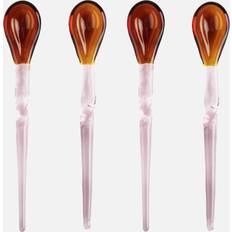 Brown Spoon Broste Copenhagen Swirly Glass Coffee Spoon