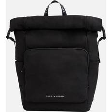 Tommy Hilfiger Damen Rucksäcke Tommy Hilfiger Skyline Rolltop Canvas Backpack Schwarz