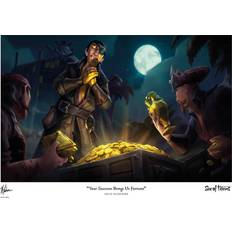 Or Arts encadrés Fanattik Sea Of Thieves Impression D'art Édition Limitée - Gold Hoarders Art encadré