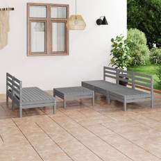 Utemöbler vidaXL 6 massiv furu Loungeset