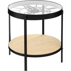 Rond Tables Basses Atmosphera D'appoint Double Niveau Table Pendule D51 cm Table Basse