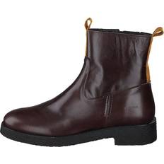 Angulus Skor Angulus Boot With Zipper Dark Brown/mustard Brun