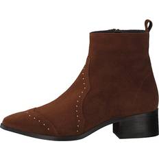 Bianco Laarzen Bianco Biadora Western Ankle Boot - Cognac/Bruin