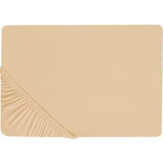 Beliani Dra-på-lakan Janbu Sandbeige 160x200 cm Underlakan Beige (200x)