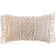 Coton Housses de coussin Déhoussable Macralina 30 x 50 cm Beige Housse de coussin Beige (50x)