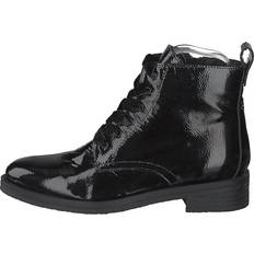 Bianco Biatine Patent Laced Up Boot Svart