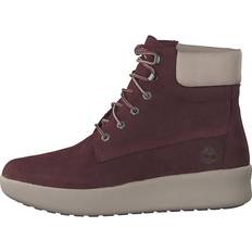 Timberland Mujer Zapatos Timberland Burgundy Nubuck Botas - Marrón