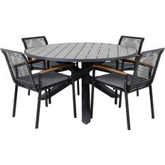 Ebuy24 Parma Tuinmeubelset Tafel Ø140 cm en 4 Stoel