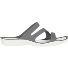 Laced Flip-Flops Crocs Women's Swiftwater Sandals, Smoke/White