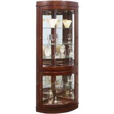 Pulaski Wood-Framed Curved Corner Curio Storage Cabinet