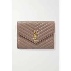 Clutches Saint Laurent Clutch Cassandre aus Matelassé-Leder Beige Einheitsgröße