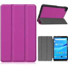 Lenovo Tab M7 litchi flip case Purple