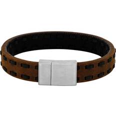 Son Of Noa armbånd brun m/sort kalveskind 23cm