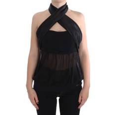 Exte Exte Black Neck Wrap Top Blouse IT42