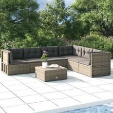 Utemöbler vidaXL dynor konstrotting Loungeset