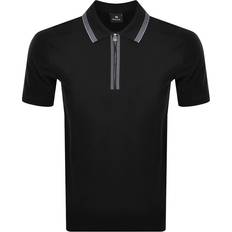 Paul Smith Zip Polo Shirt in Black Norton Barrie