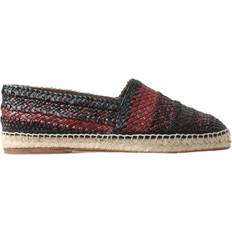 Dolce & Gabbana Men Espadrilles Dolce & Gabbana Black Bordeaux Buffalo Leather Espadrille Shoes EU42/US9