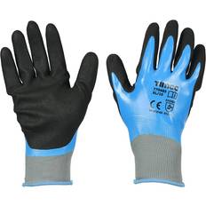 Work Gloves Timco Waterproof Grip Gloves Sandy Nitrile Foam Coated Polyester x