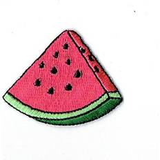 Pink Watermelon Slice Fruit Embroidered Iron on Patch