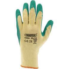 Green Work Gloves Draper Heavy Duty Latex Coated Work Gloves Green