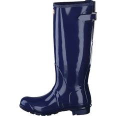 Damen Gummistiefel reduziert Hunter Org Back Adjust Schuhe - Balder Blue