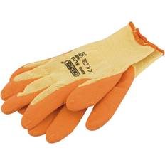 Orange Work Gloves Draper Heavy Duty Latex Coated Work Gloves, Extra Large, Orange