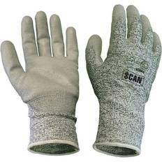 Work Gloves Scan Mens Polyurethane Coated Cut Liner Gloves Grey