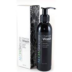 Organic Face Cleansers ALOA Skincare Activated Charcoal Face Wash with Green Tea 6fl oz