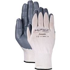 White Work Gloves Ansell HyFlex Foam Gloves White/Gray Pairs 118007