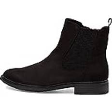 Mesh Chelsea Boots Jana Damen Chelsea Boots Elegant Flach Weite Mehrweite, Schwarz Black