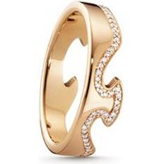 Georg Jensen Rings Georg Jensen Fusion 18ct Rose Gold Diamond End Ring