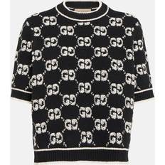 Gucci Clothing Gucci Gg Wool Jacquard Top Black