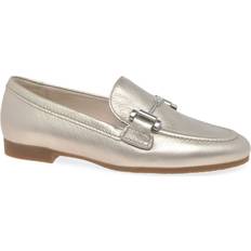 Gold Loafers Gabor Slipper - Gold