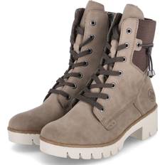 Beige Bottines en Dentelle Rieker HWK Damen Stiefel - Taupe