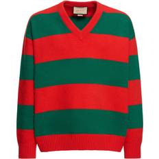 Gucci Red Sweaters Gucci Striped wool sweater multicoloured