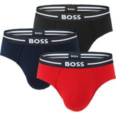 HUGO BOSS Ropa interior de hombre HUGO BOSS Men's Pack Stretch Cotton Briefs Red/Black/Navy