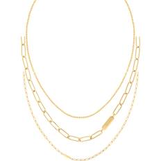 Schmuck Calvin Klein Gliederhalskette für Damen GIFT SET Gelbgold 35000433