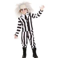 Ghosts Fancy Dresses Jerry Leigh Toddler Beetlejuice Suit Costume Toddler Movie Halloween Costumes Black/White 18MO