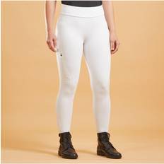 Equestrian - White Trousers Fouganza Decathlon Fullgrip Horse Riding Competition Jodhpurs 500 White