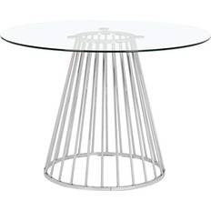 Glass Dining Tables Meridian Furniture Meridian Gio Collection Tempered Top Dining Table