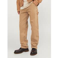 Brown - Men Jeans Jack & Jones Jjieddie Jjcarpenter Wi 050 Noos Loose Fit Jeans Brown