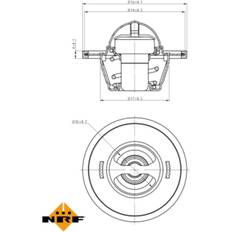 Engine Thermostat 725104 with Seal Ring