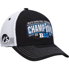 Zephyr White Iowa Hawkeyes 2022 Big Ten Basketball Conference Tournament Champions Locker Room Adjustable Hat Black NCAA Men's Caps