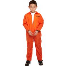 Henbrandt Child Orange Prisoner Overall Costume 7-9 Years