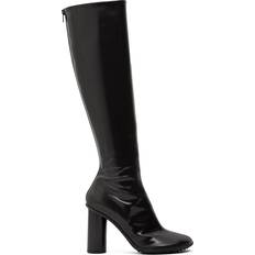 Hohe Stiefel Bottega Veneta Atomic Patent leather knee-high boots - Black