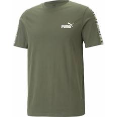 Puma T-shirts Puma Men’s Short Sleeve T-Shirt Ess Tape Camo Moss Green Olive