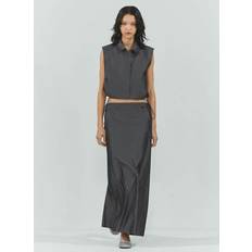 Grey - Long Skirts Mango ROCK